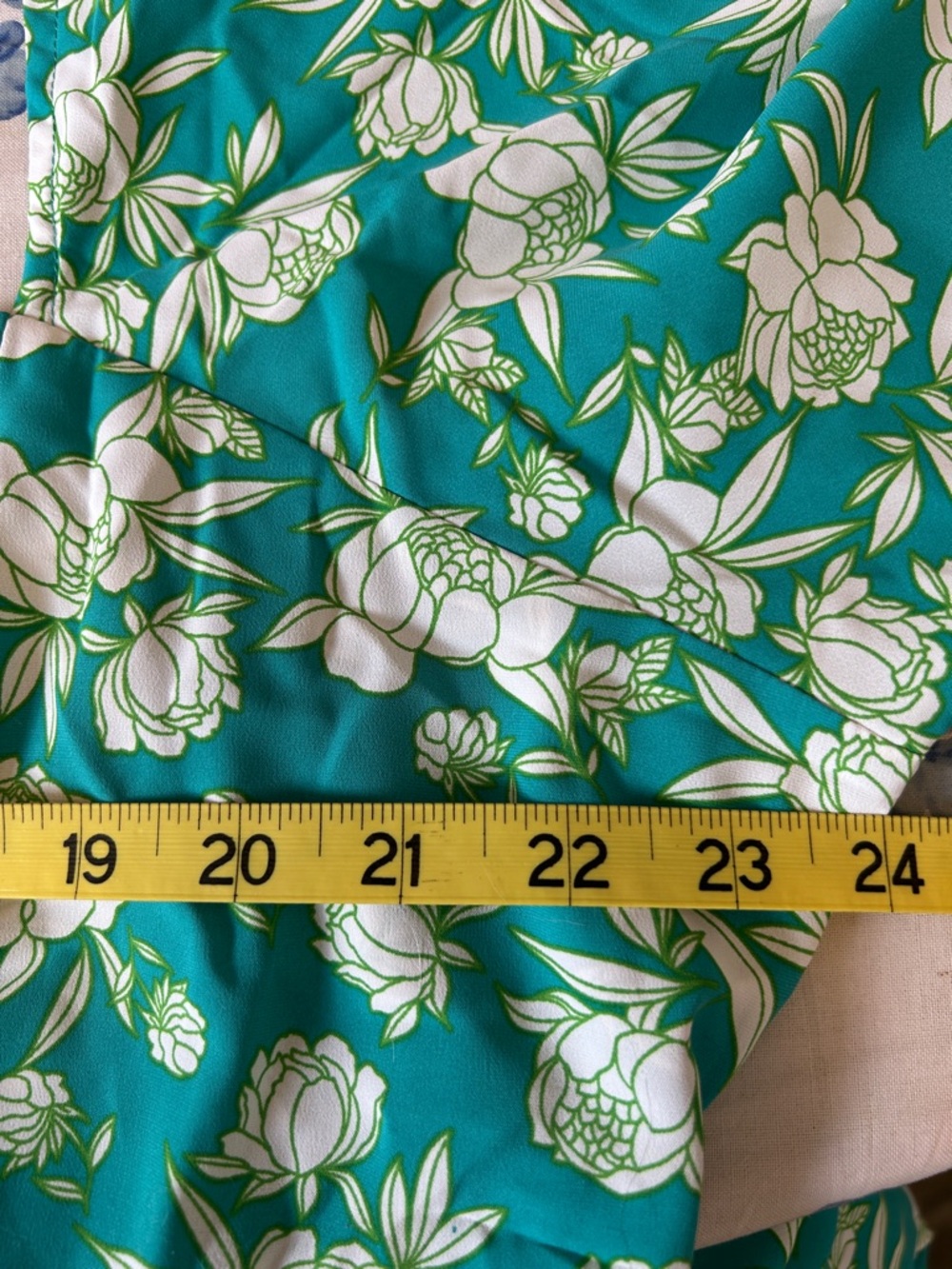 Davi & Dani Teal Floral Dress Plus 3X NWT Open Tie‑Back Lantern Sleeve Midi - Picture 8 of 12